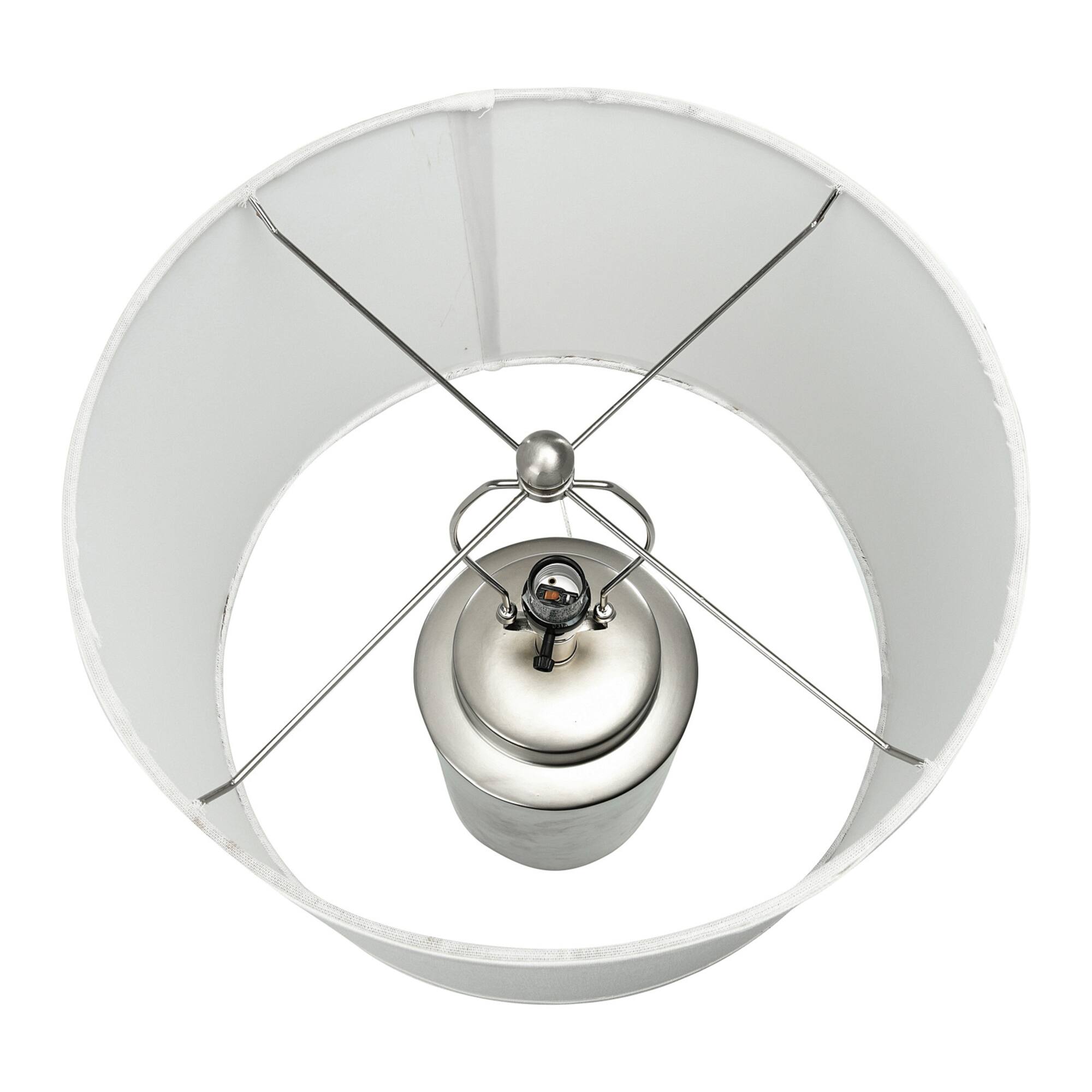 Hello Honey® 28" Silver Metallic Stoneware Table Lamp